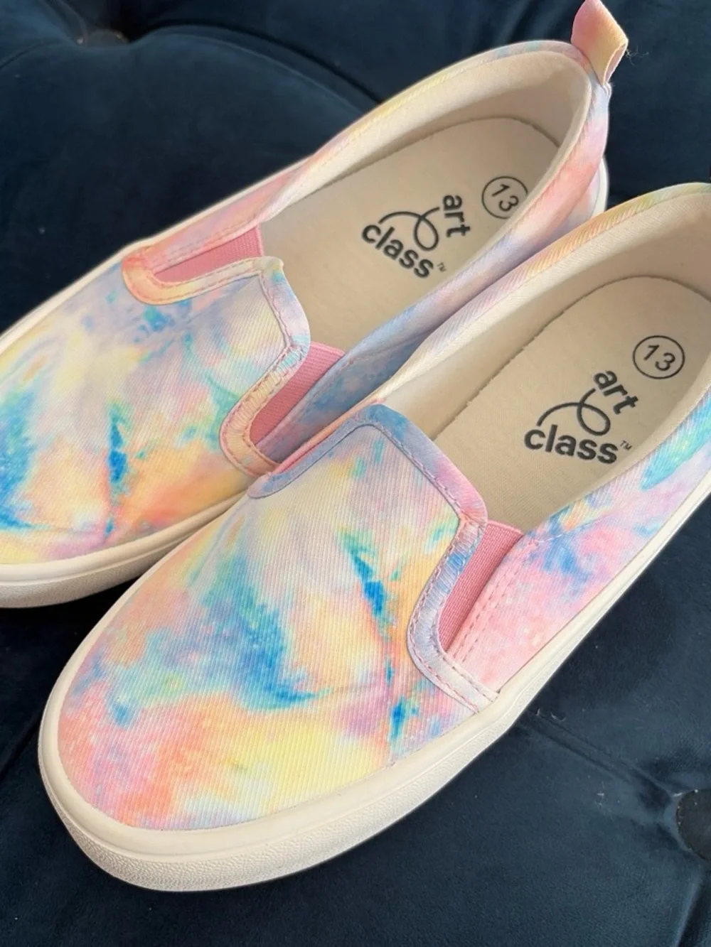 art class Pastel Tie-Dye Slip-On Sneakers - Pink, Blue, Yellow, Purple